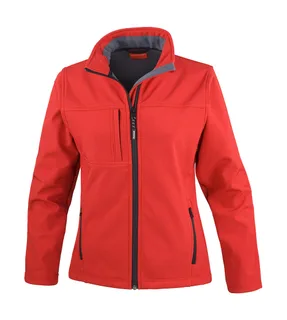 Result Dames klassiek softshell jack in Red, voorkant