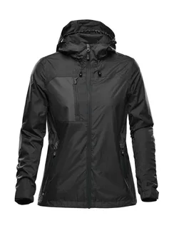 Stormtech Women's Olympia shell in Black/Black, voorkant