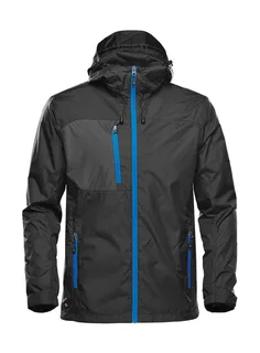 Stormtech Men's Olympia shell in Black/Azure, voorkant