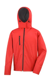 Result Core Core TX Performance softshell jack met capuchon in Red/Black, voorkant