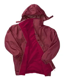 Result Outbound omkeerbaar jack in Burgundy/Burgundy, voorkant