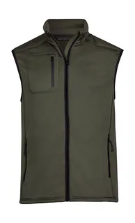 Tee Jays Stretch fleece bodywarmer in Deep Green, voorkant
