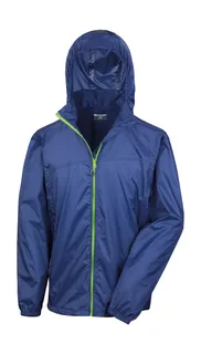 Result Urban HDI Quest lightweight packable jacket in Navy/Lime, voorkant