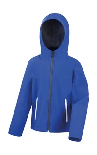 Result Core Kinder TX Performance softshell jack met capuchon in Royal/Navy, voorkant