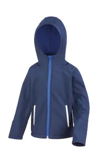 Result Core Kinder TX Performance softshell jack met capuchon in Navy/Royal, voorkant
