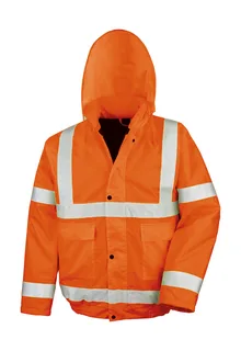 Result Safe Guard Core hi-vis winter blouson in Fluorescent Orange, voorkant