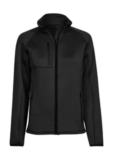 Tee Jays Dames stretch fleece in Black, voorkant