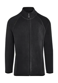 SG Signature Tagless Microfleece Full Zip men's in Dark Black, voorkant