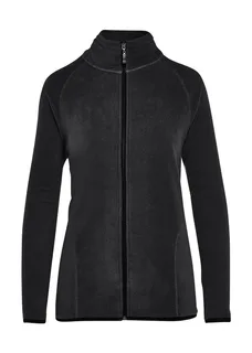 SG Signature Tagless Microfleece Full Zip Women in Dark Black, voorkant