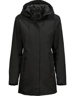 Tee Jays Dames All Weather parka in Black, voorkant