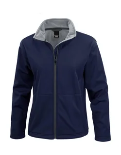 Result Core Dames Core softshell jack in Navy, voorkant