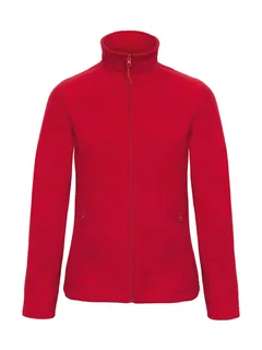 B&C ID.501/women Micro Fleece Full Zip in Red, voorkant