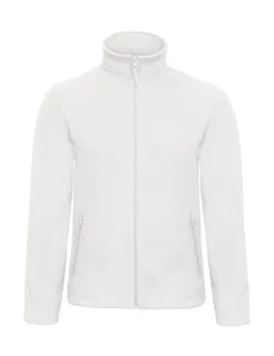 B&C ID.501 Micro Fleece Full Zip in White, voorkant