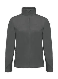 B&C Coolstar/women Fleece Full Zip in Steel Grey, voorkant