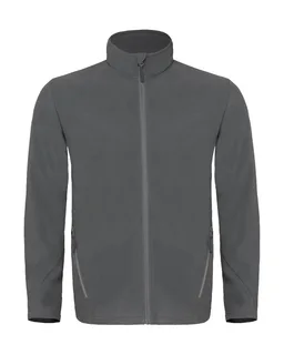 B&C Coolstar/men Fleece Full Zip in Steel Grey, voorkant