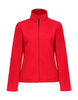 Regatta Professional Dames microfleece met volledige rits in Classic Red, voorkant