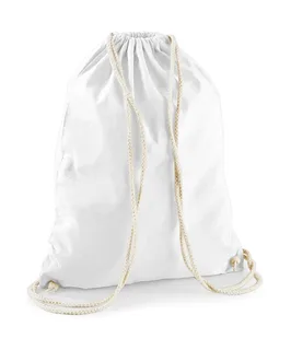 Westford Mill Cotton Gymsac in White, voorkant