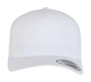 Flexfit YP CLASSICS 5 Panel Snapckback in White, voorkant