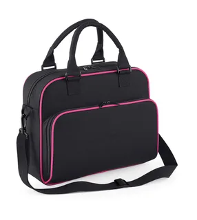 Bagbase Kinder danstas in Black/Fuchsia, voorkant