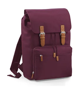 Bagbase Vintage laptop backpack in Burgundy, voorkant