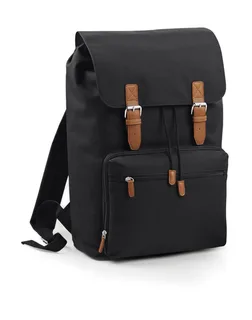 Bagbase Vintage laptop backpack in Black, voorkant