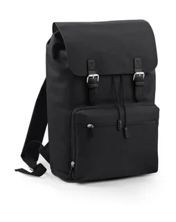Bagbase Vintage laptop backpack in Black/Black, voorkant