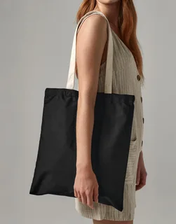 Westford Mill EarthAware™ Bag for Life van biologisch katoen met contrasterende hengsels – foto 1