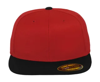 Flexfit Premium 210 Fitted 2-Tone in Red/Black, voorkant