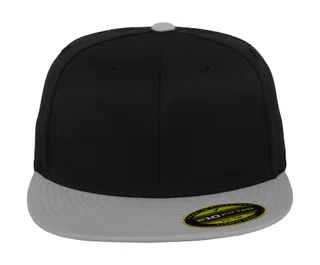 Flexfit Premium 210 Fitted 2-Tone in Black/Grey, voorkant