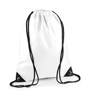 Bagbase Premium Gymsac in White, voorkant
