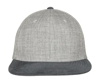Flexfit Melange Velour Snapback in Grey/Grey, voorkant