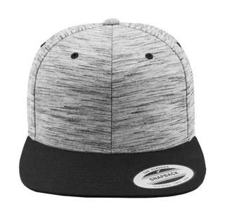 Flexfit Stripes Melange Crown Snapback in Black/Grey, voorkant