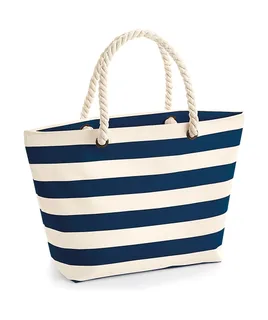 Westford Mill Nautical strandtas in Natural/Navy, voorkant