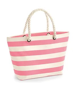 Westford Mill Nautical strandtas in Natural/Pink, voorkant