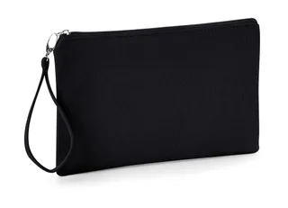 Westford Mill Canvas Wristlet Pouch in Black/Black, voorkant