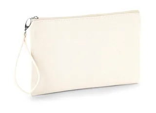 Westford Mill Canvas Wristlet Pouch in Natural/Natural, voorkant
