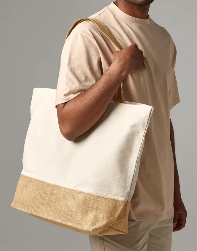 Westford Mill Jute Base Canvas Tote XL