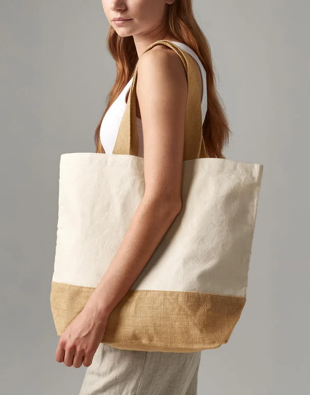 Westford Mill Jute Base Canvas Tote