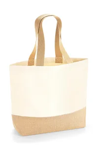 Westford Mill Jute Base Canvas Tote in Natural, voorkant