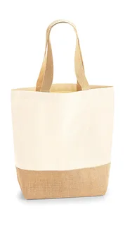Westford Mill Jute Base Canvas Shopper in Natural, voorkant
