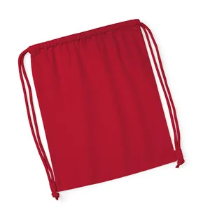 Westford Mill Organic Premium Cotton Gymsac in Classic Red, voorkant