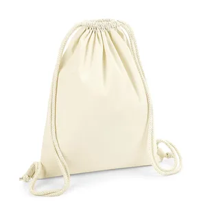 Westford Mill Organic Premium Cotton Gymsac in Natural, voorkant