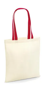 Westford Mill Bag for Life met contrasterende hengsels in Natural/Classic Red, voorkant