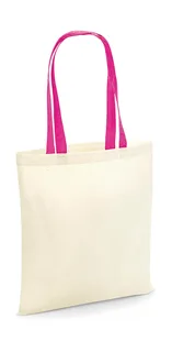 Westford Mill Bag for Life met contrasterende hengsels in Natural/Fuchsia, voorkant