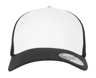 Flexfit Mesh Colored Front in Black/White/Black, voorkant