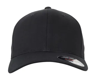 Flexfit Brushed Twill in Black, voorkant