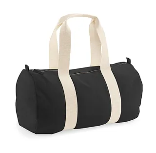 Westford Mill EarthAware™ organic cotton duffle bag in Black, voorkant