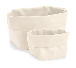 Westford Mill Reversible canvas organiser in Natural, voorkant