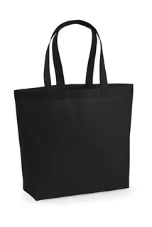 Westford Mill Premium Cotton Maxi Tote in Black, voorkant