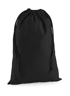 Westford Mill Premium cotton gym bag in Black, voorkant